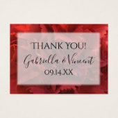 レッドカーネーションフローラサンキュー結婚式の引き出物ラベル (正面)
