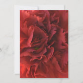 レッドカーネーションフローラブライダルシャワー 招待状 (裏面)