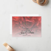 レッドカーネーションフローラ共有記憶の葬儀 ノートカード (正面/裏面インサイチュ)