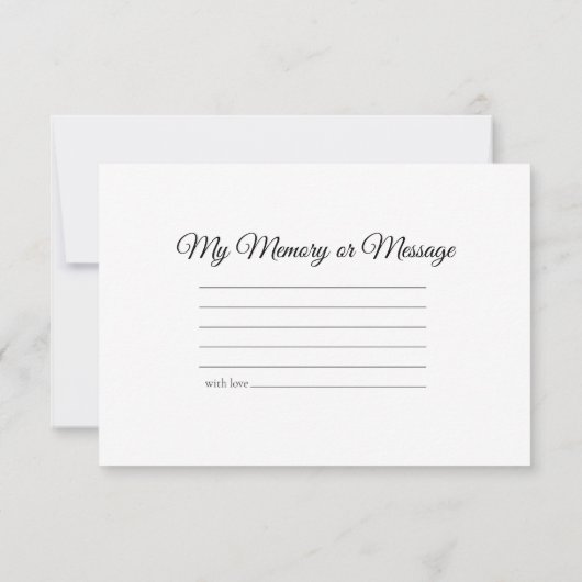 レッドカーネーションフローラ共有記憶の葬儀 ノートカード (裏面)