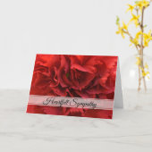 レッドカーネーションフローラ悔やみや弔慰 カード (黄色い花)