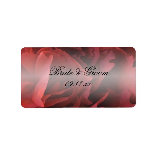 レッドカーネーションフローラ結婚式の引き出物ラベル ラベル (正面)