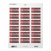 レッドカーネーションフローラ結婚式の引き出物ラベル ラベル (フルシート)