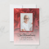 レッドカーネーションフローラ葬儀記念悔やみや弔慰 サンキューカード (正面)