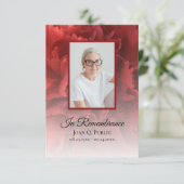 レッドカーネーションフローラ葬儀記念悔やみや弔慰 サンキューカード (スタンド正面)