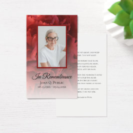 レッドカーネーションフローラ葬儀記念祈りの言葉