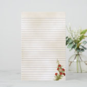 レッドカーネーションヴィンテージイラストレーション文具 便箋 (スタンド正面)