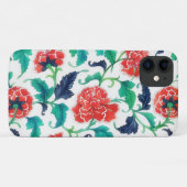 レッドカーネーションヴィンテージスタイル花芸術 Case-Mate iPhoneケース (裏面(横))