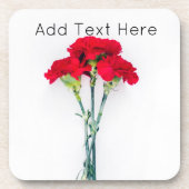 レッドカーネーション束 コースター (正面)