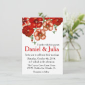 レッドカーネーション結婚式招待状 招待状 (スタンド正面)