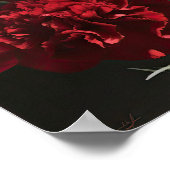 レッドカーネーション花アートプリントポスター ポスター (角)