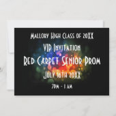 レッドカーペットのプロムまたはイベントのVIPの招待 招待状 (裏面)