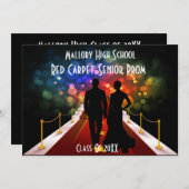 レッドカーペットのプロムまたはイベントのVIPの招待 招待状 (正面/裏面)