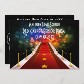 レッドカーペットイベントまたはプロムVIP招待状 招待状 (正面/裏面)