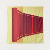 レッドカーペットエレガンス：ヴィンテージ背景。 タペストリー (正面(横))