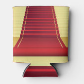 レッドカーペットエレガンス:ヴィンテージ背景。 缶クーラー (正面)