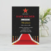 レッドカーペットシャワー誕生日招待状 招待状 (スタンド正面)