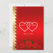 レッドカーペットシャンデリア 招待状 (裏面)