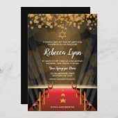 レッドカーペットスターハリウッドバルミツワー招待状 招待状 (正面/裏面)