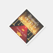 レッドカーペットハリウッドスイート16ナプキパーソナライズされたン スタンダードカクテルナプキン (角)