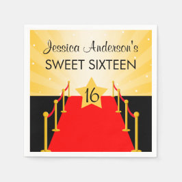 レッドカーペットハリウッドスイート16バースデーパーティー スタンダードカクテルナプキン