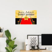 レッドカーペットハリウッドスイート16バースデーパーティー ポスター (ホームオフィス)