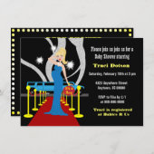 レッドカーペットハリウッドベビーシャワー招待状ボーイ 招待状 (正面/裏面)