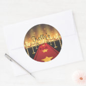 レッドカーペットハリウッド甘い16パーティーフェイスラベル ラウンドシール (封筒)