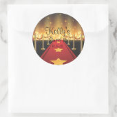 レッドカーペットハリウッド甘い16パーティーフェイスラベル ラウンドシール (バッグ)