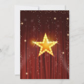 レッドカーペットバースデーパーティーの招待 招待状 (裏面)