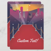 レッドカーペット有名人パーティー招待状 招待状 (正面/裏面)