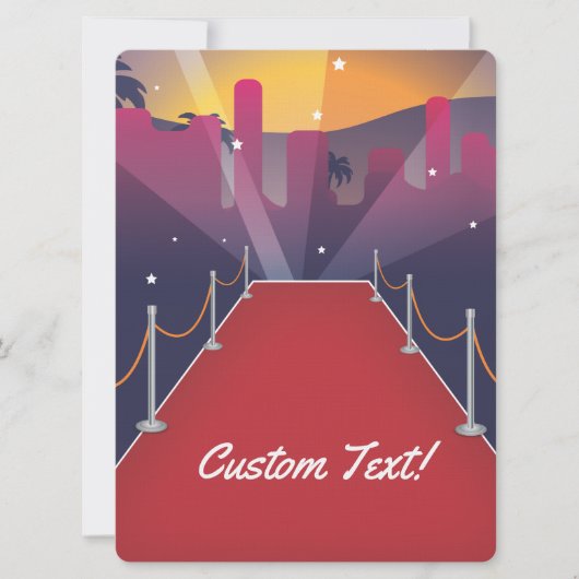 レッドカーペット有名人パーティー招待状 招待状 (正面)