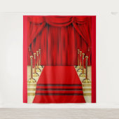 レッドカーペット背景 タペストリー (正面)