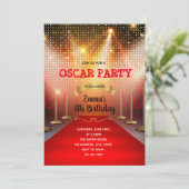 レッドカーペット誕生日招待状 招待状 (スタンド正面)