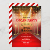 レッドカーペット誕生日招待状 招待状 (正面/裏面)