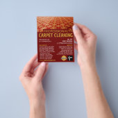 レッドカーペット、カーペットクリーナー、クリーニングサービス チラシ (手)