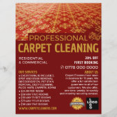 レッドカーペット、カーペットクリーナー、クリーニングサービス チラシ (正面)