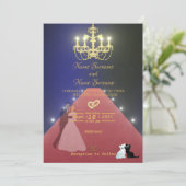 レッドカーペット - ゴールドのシャンデリア 招待状 (スタンド正面)