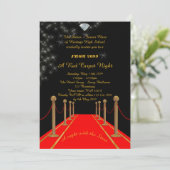 レッドカーペット·ナイト、ギャツビー·スタイル·プロム·シニア·ジュニア 招待状 (スタンド正面)