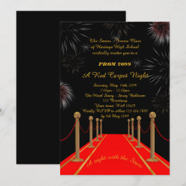 レッドカーペット·ナイト、ギャツビー·スタイル·プロム·シニア·ジュニア 招待状