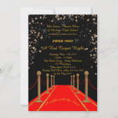 レッドカーペット·ナイト、ギャツビー·スタイル·プロム·シニア·ジュニア 招待状 (正面)