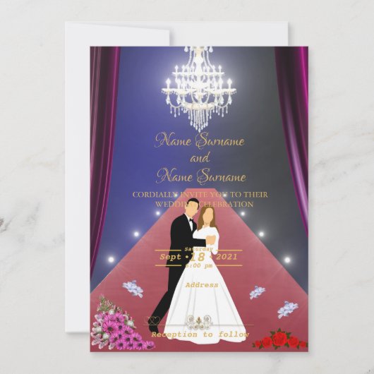 レッドカーペット 招待状 (正面)