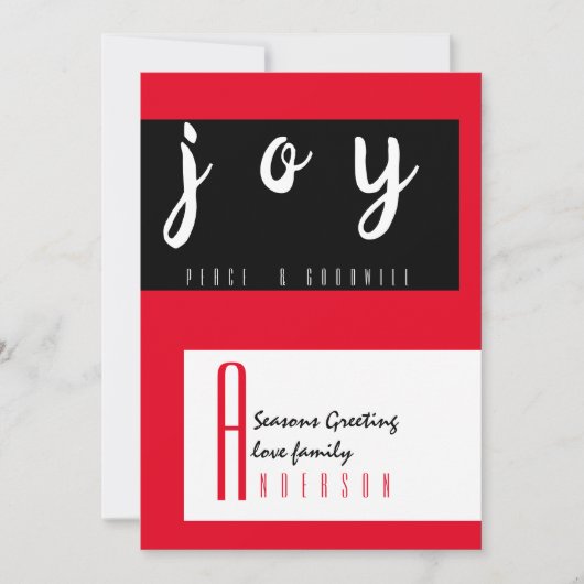 レッドカーペットbyLeahG – 季節の挨拶シック カード (正面)