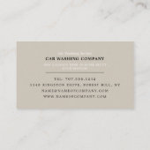 レッドカー、オートウォッシュ、クリーニングサービス 名刺 (裏面)