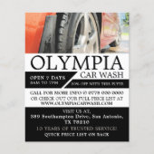 レッドカー、オートウォッシュ、クリーニン広告グサービス チラシ (正面)