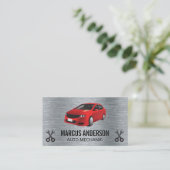 レッドカー |レンチ |メタリック 名刺 (スタンド正面)
