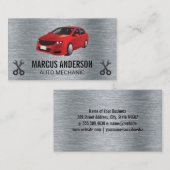 レッドカー |レンチ |メタリック 名刺 (正面/裏面)
