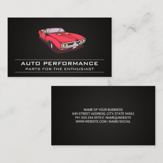 レッドカー |炭素繊維 名刺 (正面/裏面)
