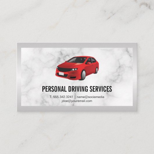 レッドカー |運転サービス 名刺 (正面)