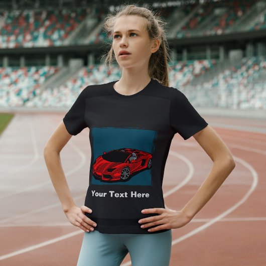 レッドカーTシャツを運転する Tシャツ
